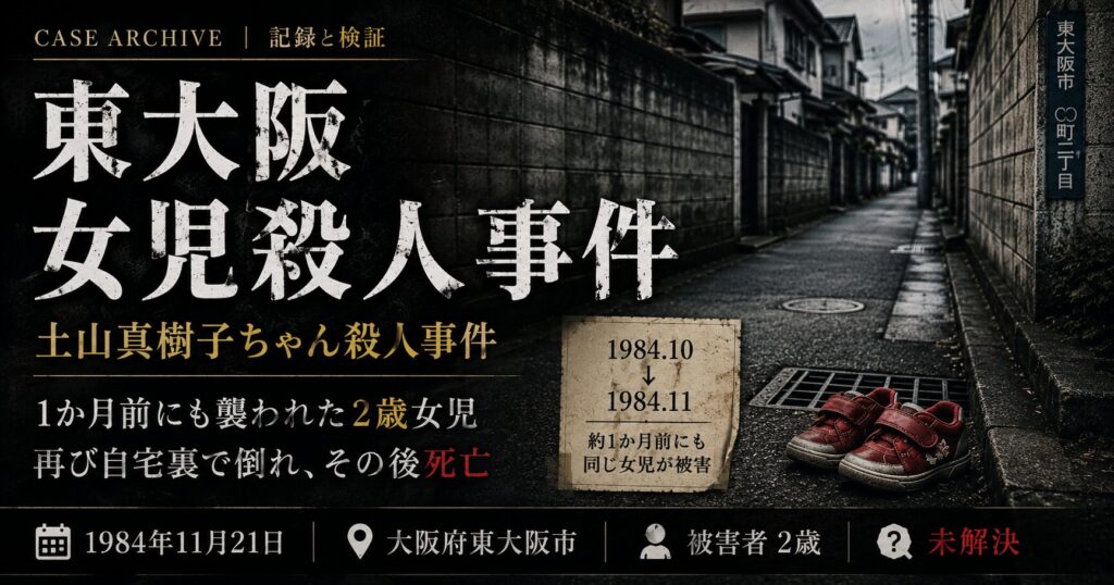 東大阪女児殺人事件|土山真樹子ちゃんが2度狙われた未解決事件